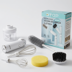 Escova Multifuncional de Limpeza Elétrica 6 em 1 B-TOP